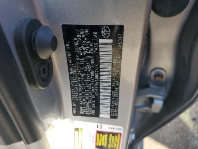 Photo 11 VIN: 4T1B11HK5JU672529 - TOYOTA CAMRY L 