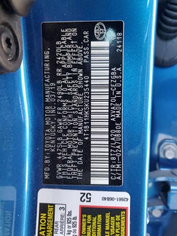 Photo 11 VIN: 4T1B11HK5KU235440 - TOYOTA CAMRY 