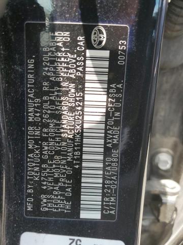 Photo 11 VIN: 4T1B11HK5KU254215 - TOYOTA CAMRY L 