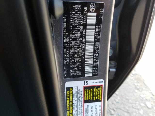 Photo 9 VIN: 4T1B11HK6JU017134 - TOYOTA CAMRY L 