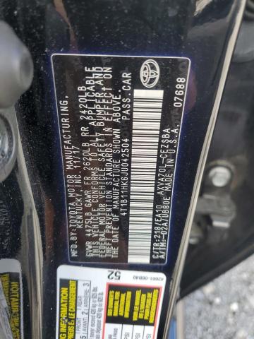 Photo 11 VIN: 4T1B11HK6JU042504 - TOYOTA CAMRY L 