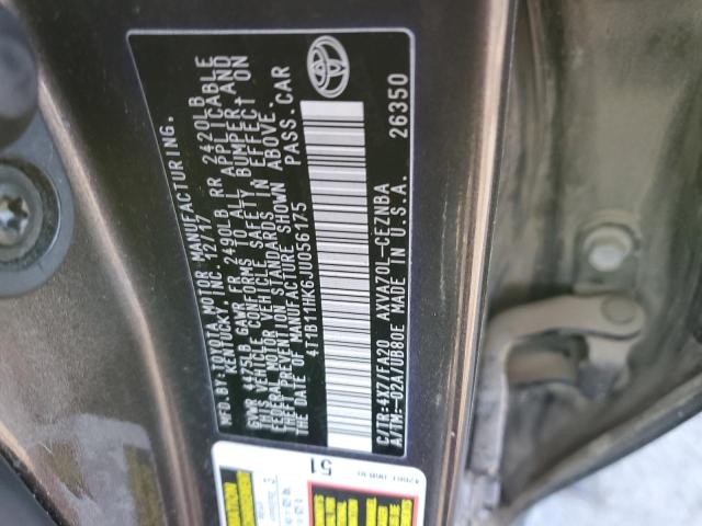 Photo 9 VIN: 4T1B11HK6JU056175 - TOYOTA CAMRY L 