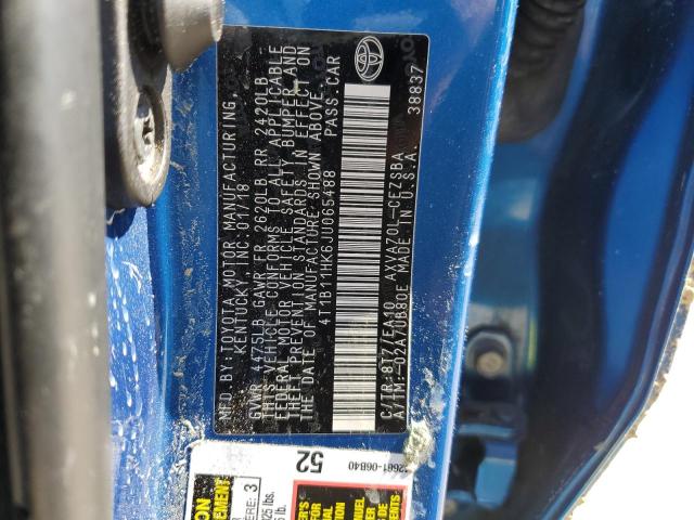 Photo 12 VIN: 4T1B11HK6JU065488 - TOYOTA CAMRY L 