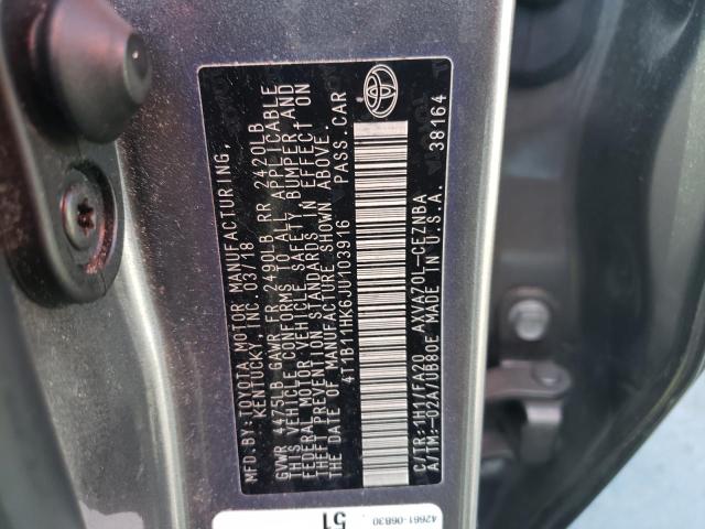 Photo 11 VIN: 4T1B11HK6JU103916 - TOYOTA CAMRY 