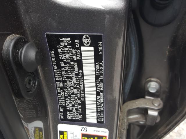 Photo 9 VIN: 4T1B11HK6JU607446 - TOYOTA CAMRY L 