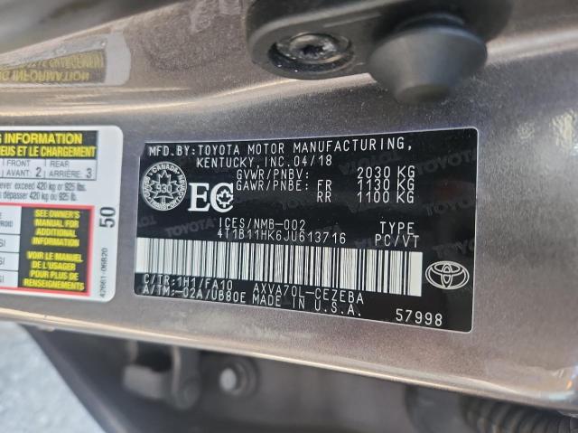 Photo 9 VIN: 4T1B11HK6JU613716 - TOYOTA CAMRY 