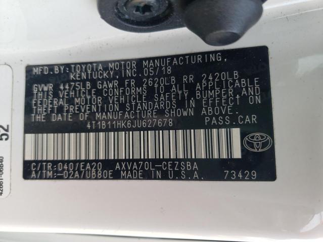 Photo 11 VIN: 4T1B11HK6JU627678 - TOYOTA CAMRY 