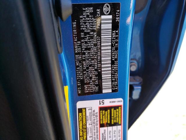 Photo 11 VIN: 4T1B11HK6KU168637 - TOYOTA CAMRY 