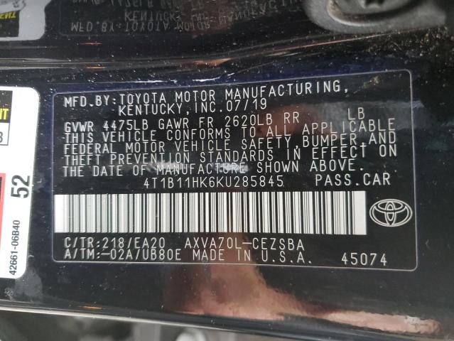 Photo 11 VIN: 4T1B11HK6KU285845 - TOYOTA CAMRY L 