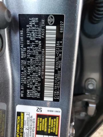 Photo 11 VIN: 4T1B11HK6KU693164 - TOYOTA CAMRY 