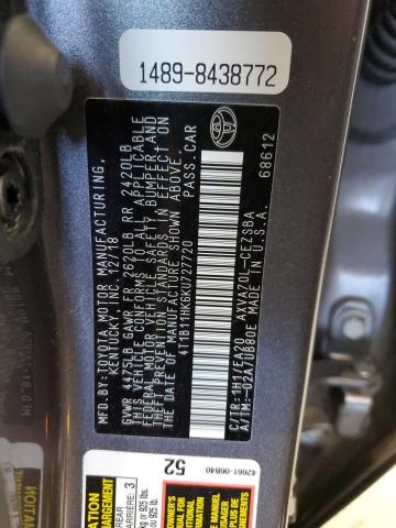 Photo 12 VIN: 4T1B11HK6KU727720 - TOYOTA CAMRY 