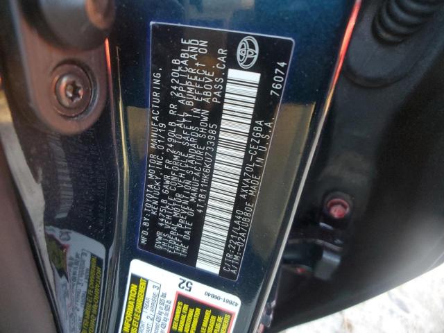 Photo 12 VIN: 4T1B11HK6KU733985 - TOYOTA CAMRY 