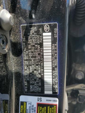 Photo 11 VIN: 4T1B11HK7JU118540 - TOYOTA CAMRY 