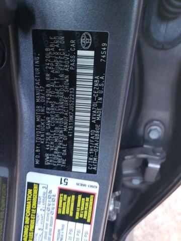 Photo 11 VIN: 4T1B11HK7JU522213 - TOYOTA CAMRY L 