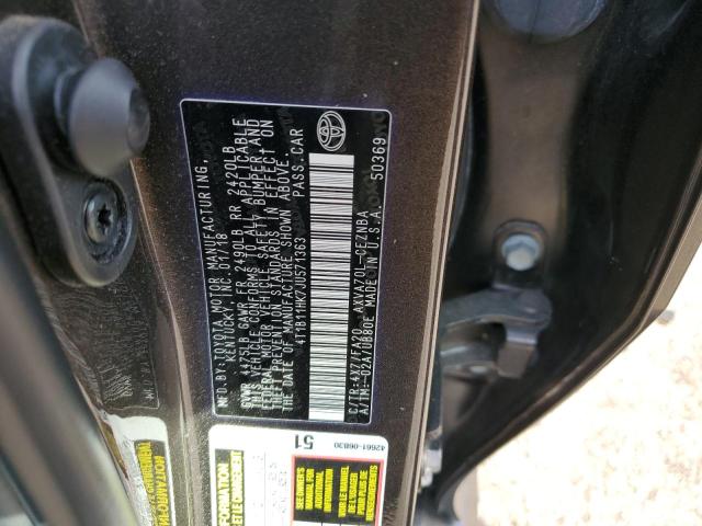 Photo 12 VIN: 4T1B11HK7JU571363 - TOYOTA CAMRY L 