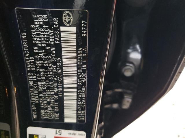 Photo 12 VIN: 4T1B11HK7JU671995 - TOYOTA CAMRY L 