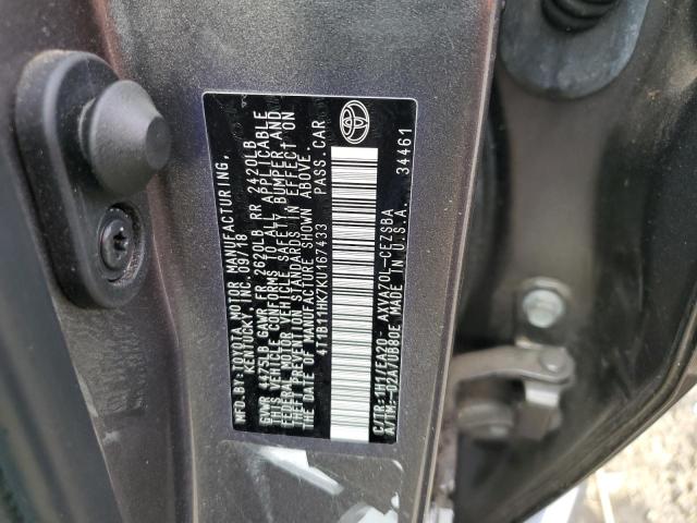 Photo 11 VIN: 4T1B11HK7KU167433 - TOYOTA CAMRY L 