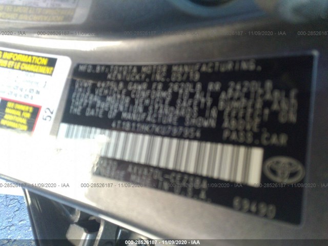 Photo 8 VIN: 4T1B11HK7KU797954 - TOYOTA CAMRY 