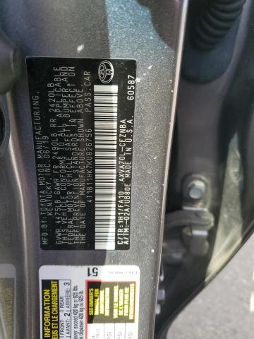 Photo 12 VIN: 4T1B11HK7KU826756 - TOYOTA CAMRY L 