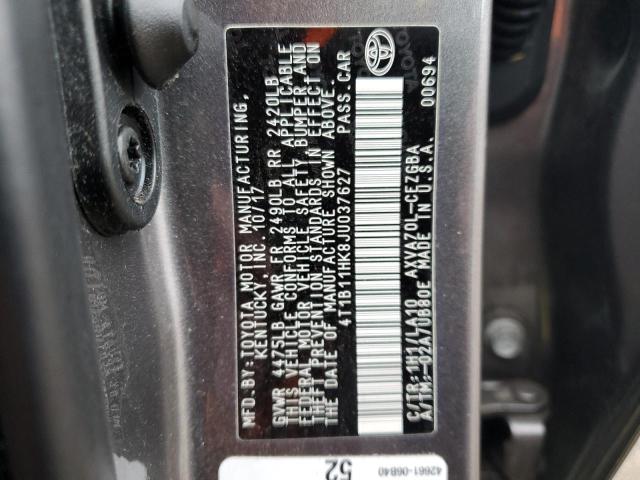 Photo 11 VIN: 4T1B11HK8JU037627 - TOYOTA CAMRY L 