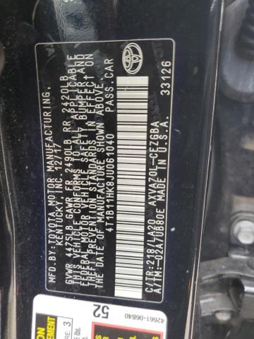 Photo 11 VIN: 4T1B11HK8JU061040 - TOYOTA CAMRY 