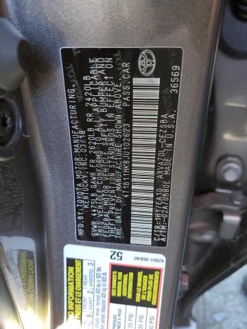 Photo 9 VIN: 4T1B11HK8JU102623 - TOYOTA CAMRY L 