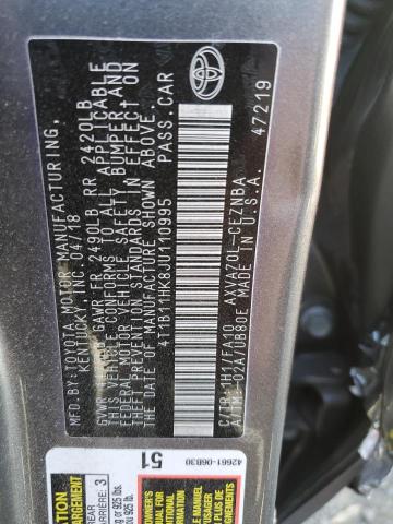 Photo 11 VIN: 4T1B11HK8JU110995 - TOYOTA CAMRY L 