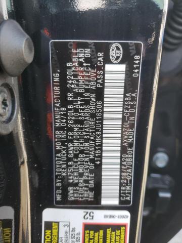 Photo 9 VIN: 4T1B11HK8JU116506 - TOYOTA CAMRY L 