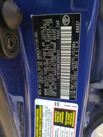 Photo 12 VIN: 4T1B11HK8JU502312 - TOYOTA CAMRY 