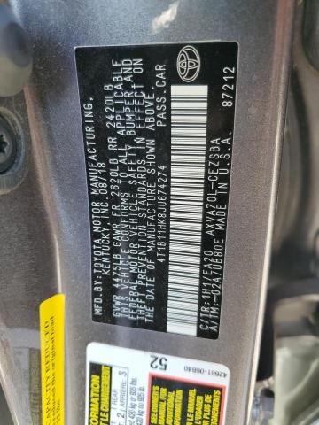 Photo 11 VIN: 4T1B11HK8JU674274 - TOYOTA CAMRY L 