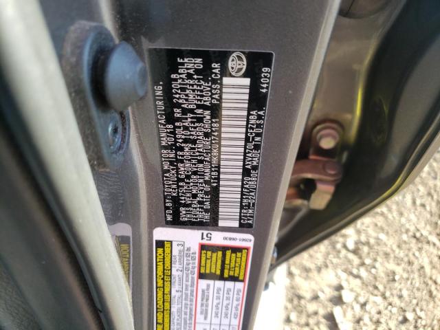 Photo 9 VIN: 4T1B11HK8KU174181 - TOYOTA CAMRY LE 