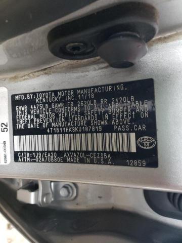 Photo 9 VIN: 4T1B11HK8KU187819 - TOYOTA CAMRY 