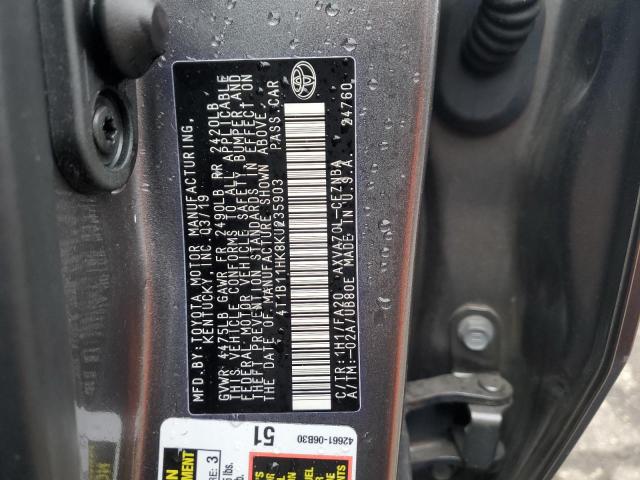 Photo 11 VIN: 4T1B11HK8KU235903 - TOYOTA CAMRY 