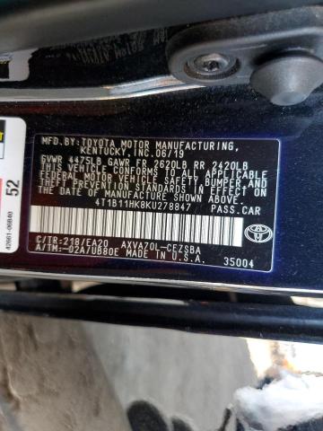 Photo 11 VIN: 4T1B11HK8KU278847 - TOYOTA CAMRY 