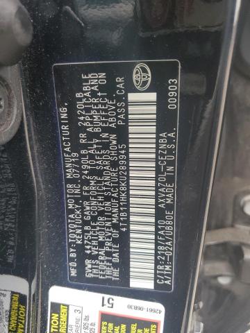 Photo 11 VIN: 4T1B11HK8KU289945 - TOYOTA CAMRY 