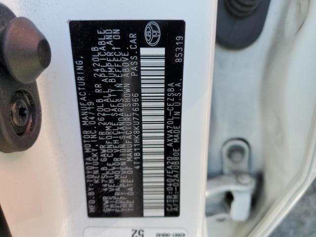 Photo 12 VIN: 4T1B11HK8KU776966 - TOYOTA CAMRY L 