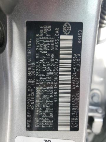 Photo 11 VIN: 4T1B11HK8KU850743 - TOYOTA CAMRY 