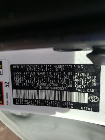 Photo 11 VIN: 4T1B11HK9JU038379 - TOYOTA CAMRY 