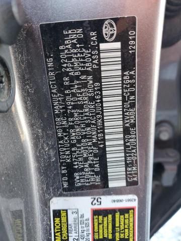 Photo 11 VIN: 4T1B11HK9JU046319 - TOYOTA CAMRY L 