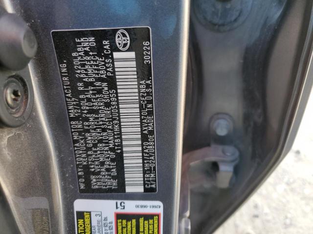 Photo 12 VIN: 4T1B11HK9JU058955 - TOYOTA CAMRY L 