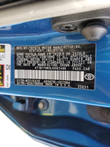 Photo 11 VIN: 4T1B11HK9JU062486 - TOYOTA CAMRY 