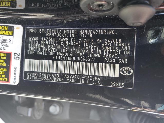 Photo 11 VIN: 4T1B11HK9JU066327 - TOYOTA CAMRY L 