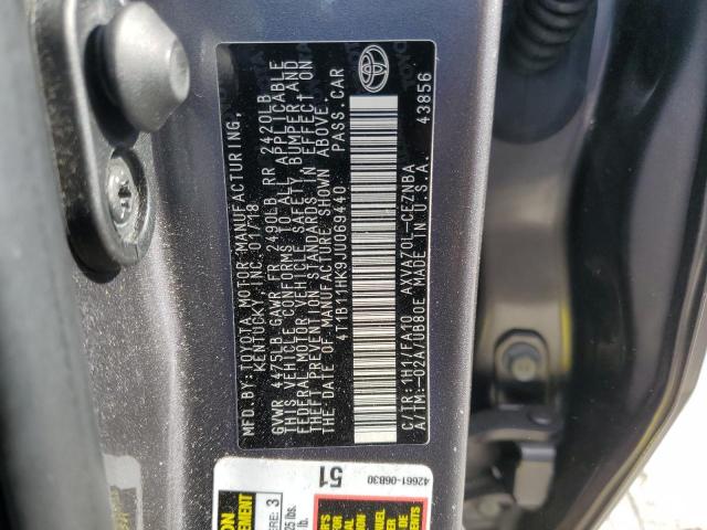 Photo 11 VIN: 4T1B11HK9JU069440 - TOYOTA CAMRY 