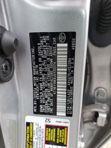 Photo 11 VIN: 4T1B11HK9JU135274 - TOYOTA CAMRY L 