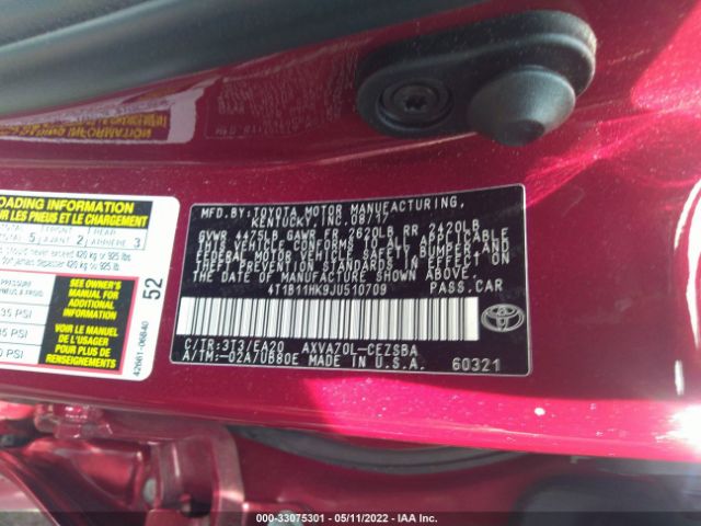 Photo 8 VIN: 4T1B11HK9JU510709 - TOYOTA CAMRY 