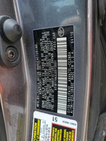 Photo 11 VIN: 4T1B11HK9JU513691 - TOYOTA CAMRY L 