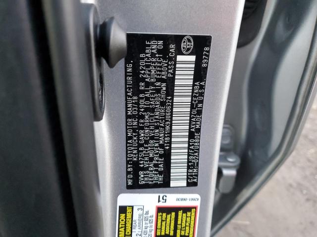 Photo 11 VIN: 4T1B11HK9JU606324 - TOYOTA CAMRY L 