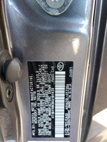 Photo 11 VIN: 4T1B11HK9KU181429 - TOYOTA CAMRY L 