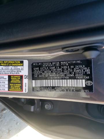 Photo 11 VIN: 4T1B11HK9KU717408 - TOYOTA CAMRY 