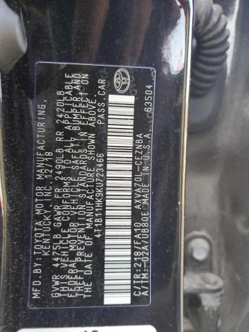 Photo 12 VIN: 4T1B11HK9KU723466 - TOYOTA CAMRY L 